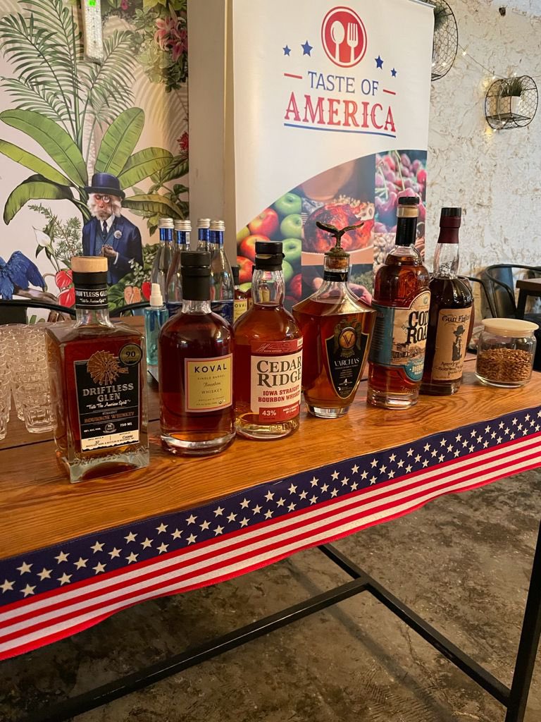 USDAIndia's tweet photo. Exciting announcement! Tonight, @USDAIndia launches its #TasteofAmerica alcobev campaign in New Delhi to bring new-to-market 🇺🇸 distilled spirits to 🇮🇳. Our “Taste of the #Midwest” features craft #Midwest whiskey, bourbon, gin, rum, and more to the 🇮🇳market! #CheerstoAmerica 🥃🥃 https://t.co/cRfQyF1SIs