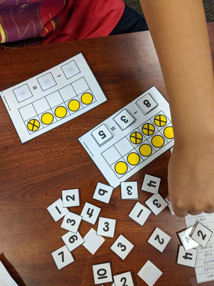 Quick subtraction with 10 frames practice used as an exit ticket this morning. <a href="/HumbleISD_LSE/">Lakeshore Elementary</a> <a href="/HumbleElemMath/">Humble ISD Elementary Math</a>