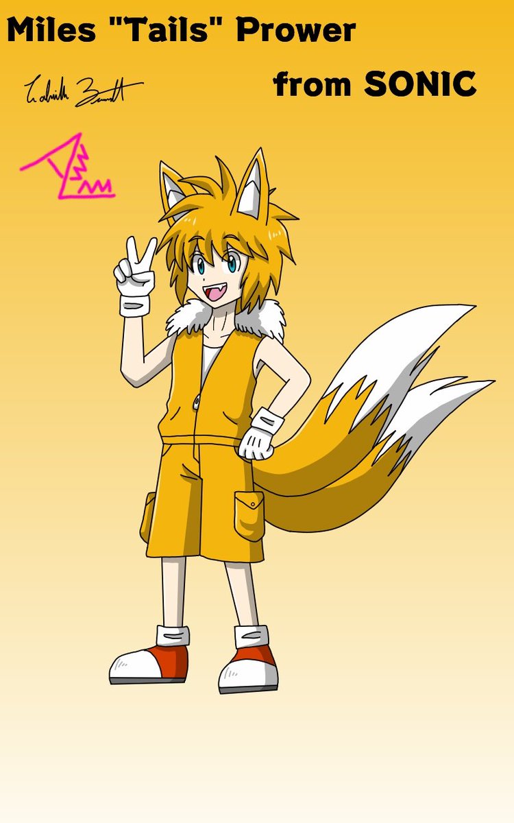DinoChicsPages's tweet photo. Miles "Tails" Prower from Sonic the Hedgehog https://t.co/iXGz4IrV9J