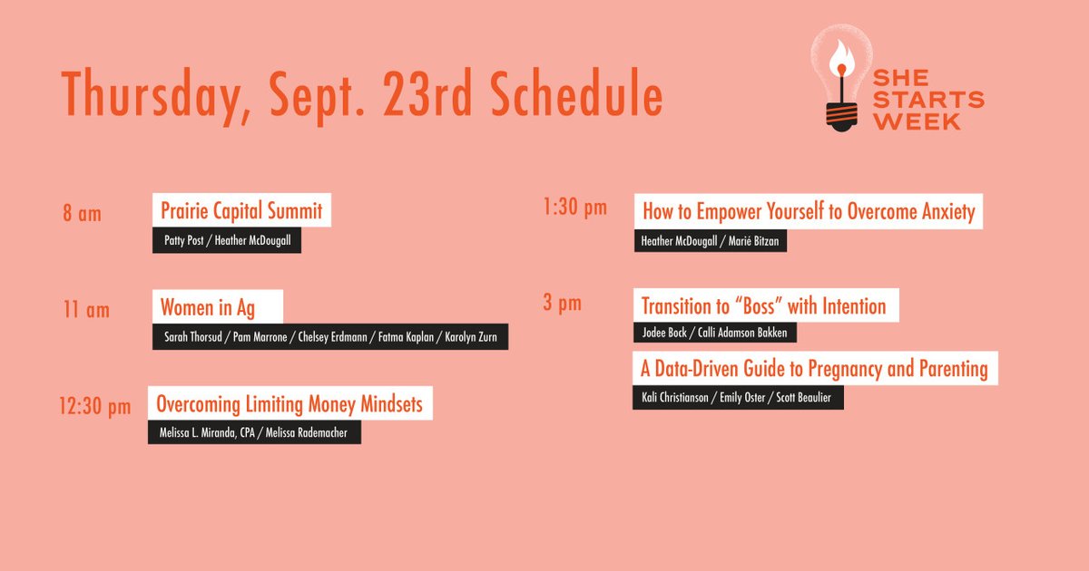 What to expect next Thursday at #SheStartsWeek... a day designed to help you scale your business! We sure hope to see you there. 🔥🙌

Let us know you're coming by registering today! → bit.ly/3zYa3eD