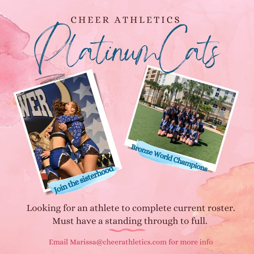Our Platty Cat sisters are looking for someone to join their already amazing team.  Coach Marissa is ready to hear from you!  #YouBelongHere