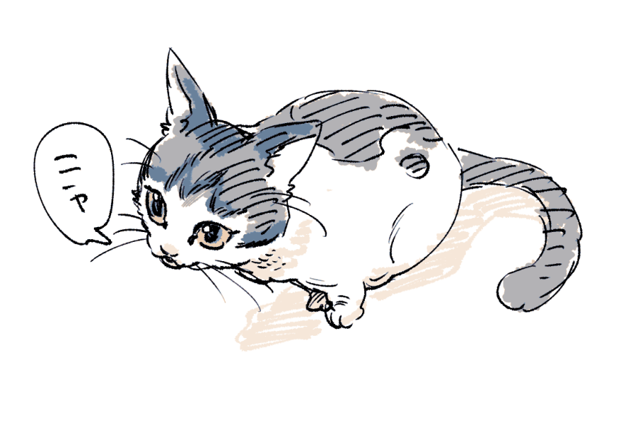 動物が描けないので今日は半日猫の練習をしたり諦めたりしました。何も見ないでここまで描けるようになりました。画像は以前描いた牛と今日描いた子猫。 