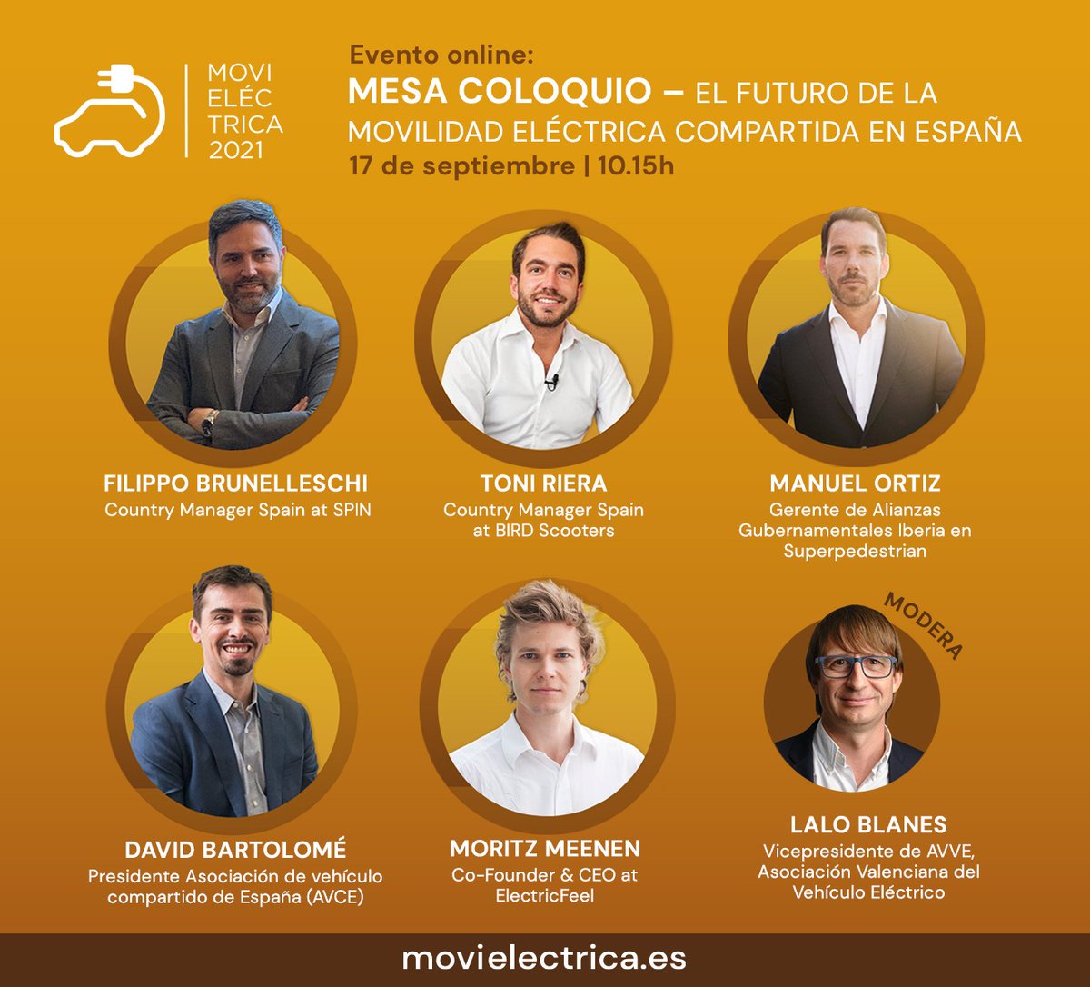 ElectricFeel (@theelectricfeel) on Twitter photo No te pierdas MOVIELĆCTRICA 2021 el viernes 17 de septiembre.
Con el coloquio del CEO de ElectricFeel <a href="/MMeenen/">Moritz Meenen</a> sobre "El futuro de la movilidad elƩctrica compartida en espaƱa"
MĆ”s info y registro gratuito aquĆ. movielectrica.es No te pierdas MOVIELĆCTRICA 2021 el viernes 17 de septiembre.
Con el coloquio del CEO de ElectricFeel <a href="/MMeenen/">Moritz Meenen</a> sobre "El futuro de la movilidad elƩctrica compartida en espaƱa"
MĆ”s info y registro gratuito aquĆ. movielectrica.es