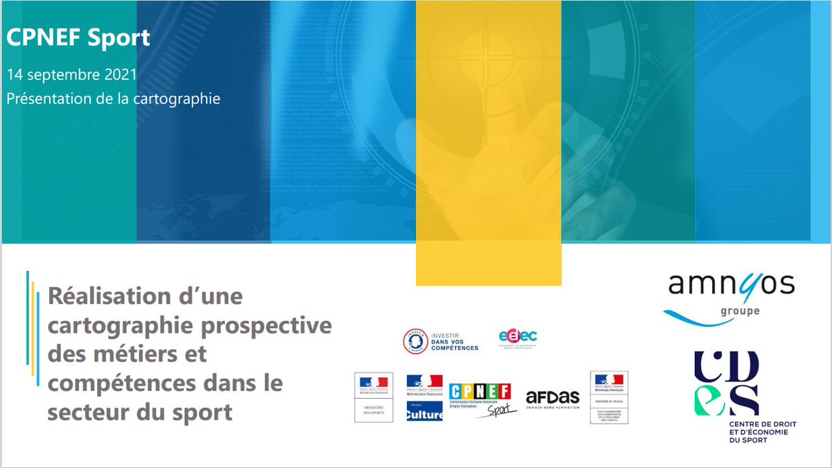 🆕🧐 Après un long travail, on vs présente enfin la Cartographie prospective des métiers du #sport !

Pour tout savoir sur les évolutions profondes qui vont transformer l'emploi sportif dans les prochaines années !

▶️ cutt.ly/dEeYVTR

🗓️Webinaire à venir... stay tuned 😉