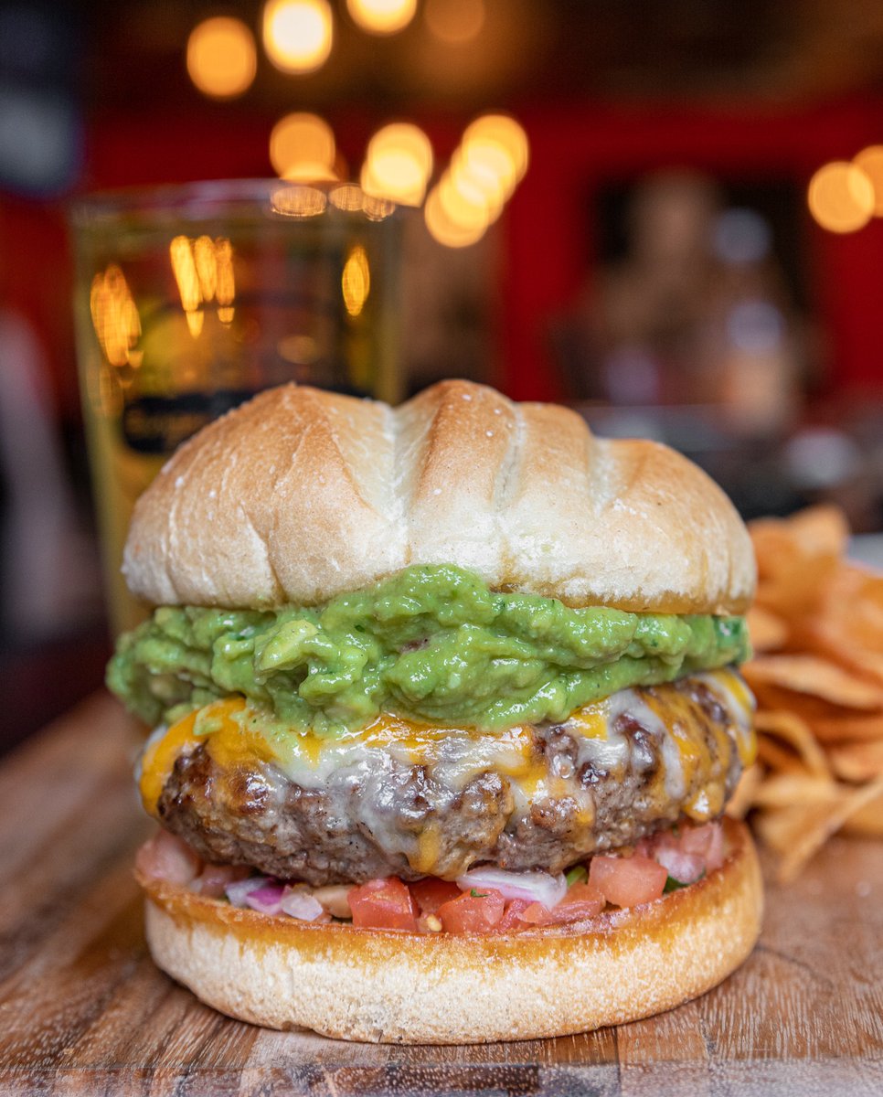 Guacamole Day? Check. A burger topped with loads of homemade guac? No problemo.