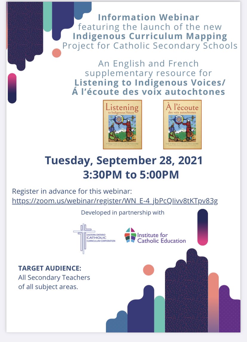 Macbouch's tweet photo. For all Secondary School teachers @ocsb : Indigenous Curriculum Mapping webinar⬇️ @OCSBSuccess @ocsbindigenous @LeadOCSB #ocsbEnglish #ocsbHistory @ErinPelhamDoak #ocsbindigenous #ocsbAtHome #ocsbReconciliAction https://t.co/JgEnm7U3U8