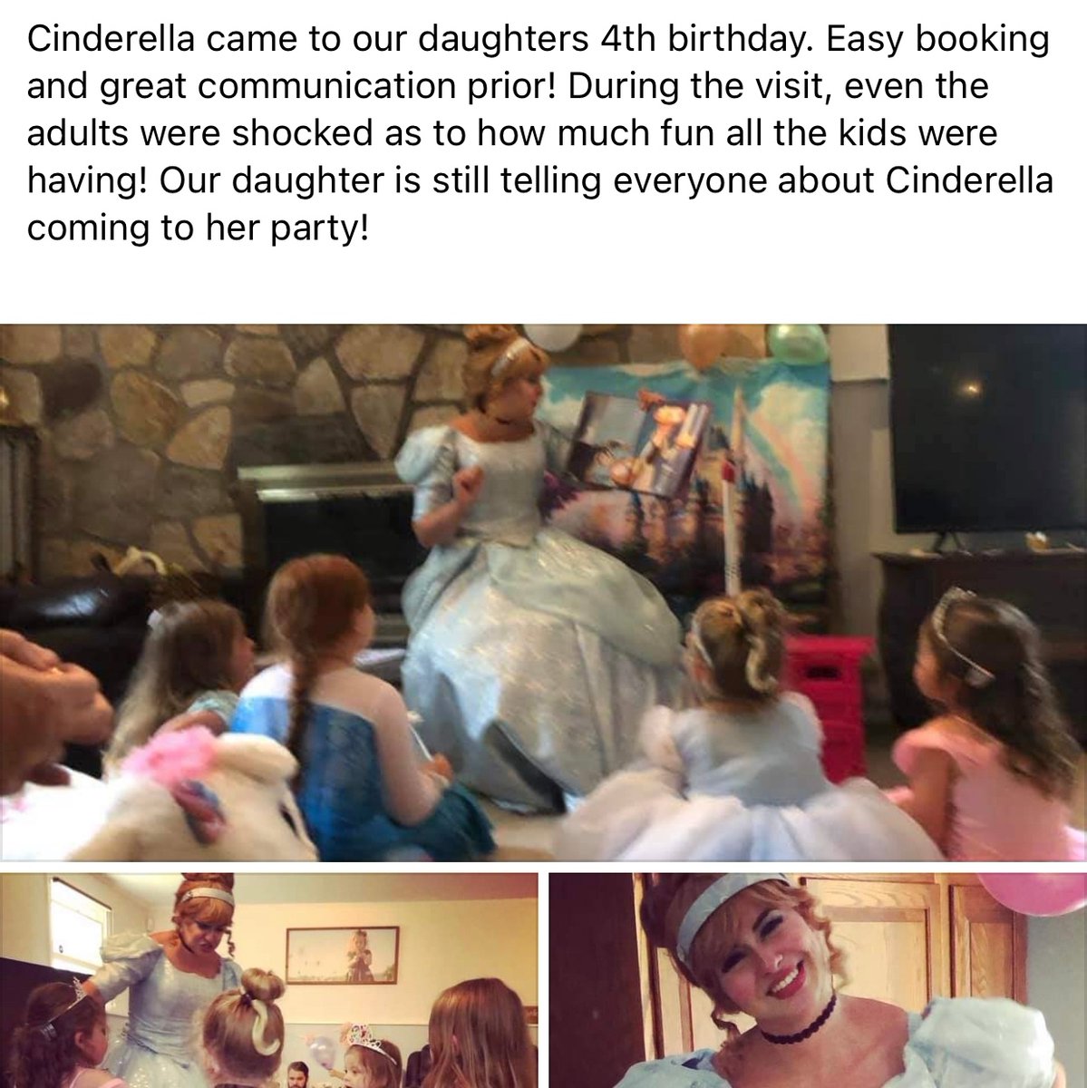 We're thankful to have such kind clients!  We absolutely love when the kingdoms we visit share these special moments with us so that we could cherish them for all of time as well!

#thankfulthursday #princessparty #princessparties #connecticut #seymourct #newhavenct #newcanaanct