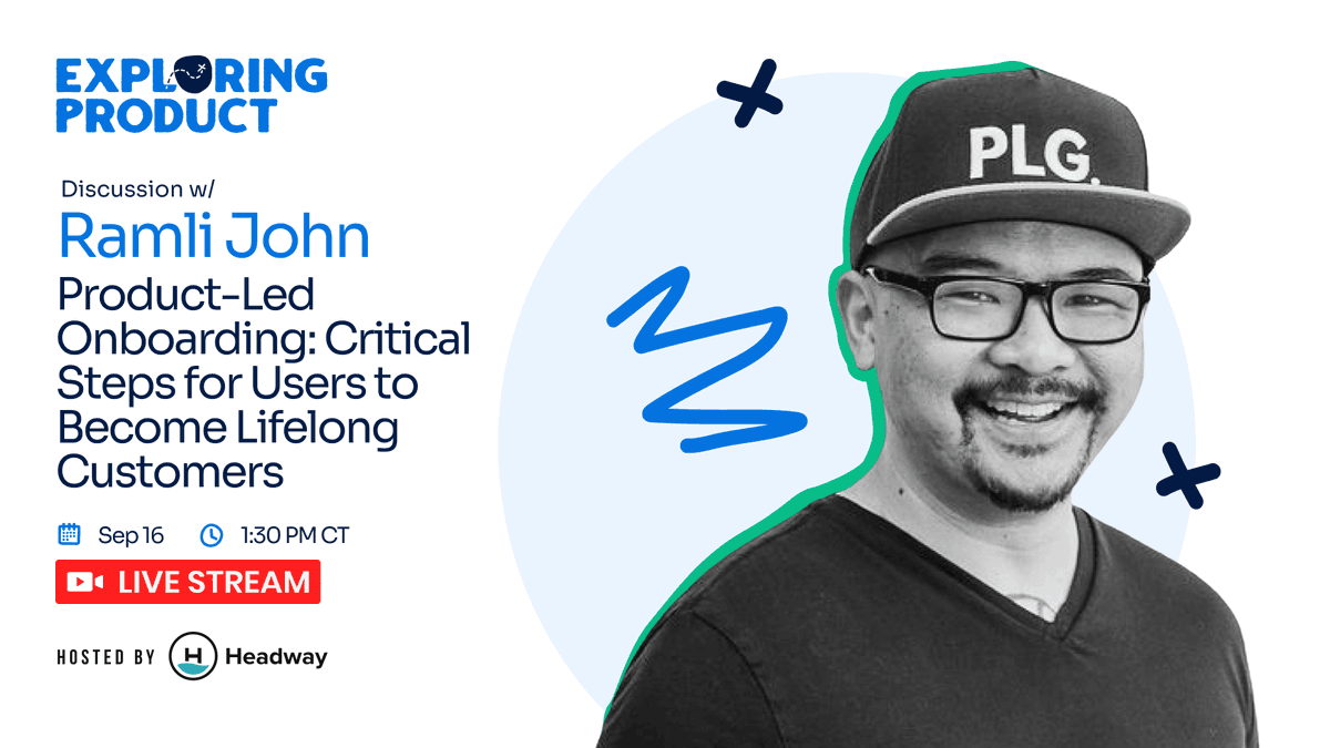 headwayio's tweet photo. Did you know we stream all episodes of @ExploringPrdct live on YouTube? 

Each month @rdkhatch + @candidrobert take you behind the scenes on what it takes to bring a product to market. 

Tune into today's episode with @RamliJohn at 1:30pm CT! 
👉https://t.co/P5GTLqst4x https://t.co/5BIzMHkfpV