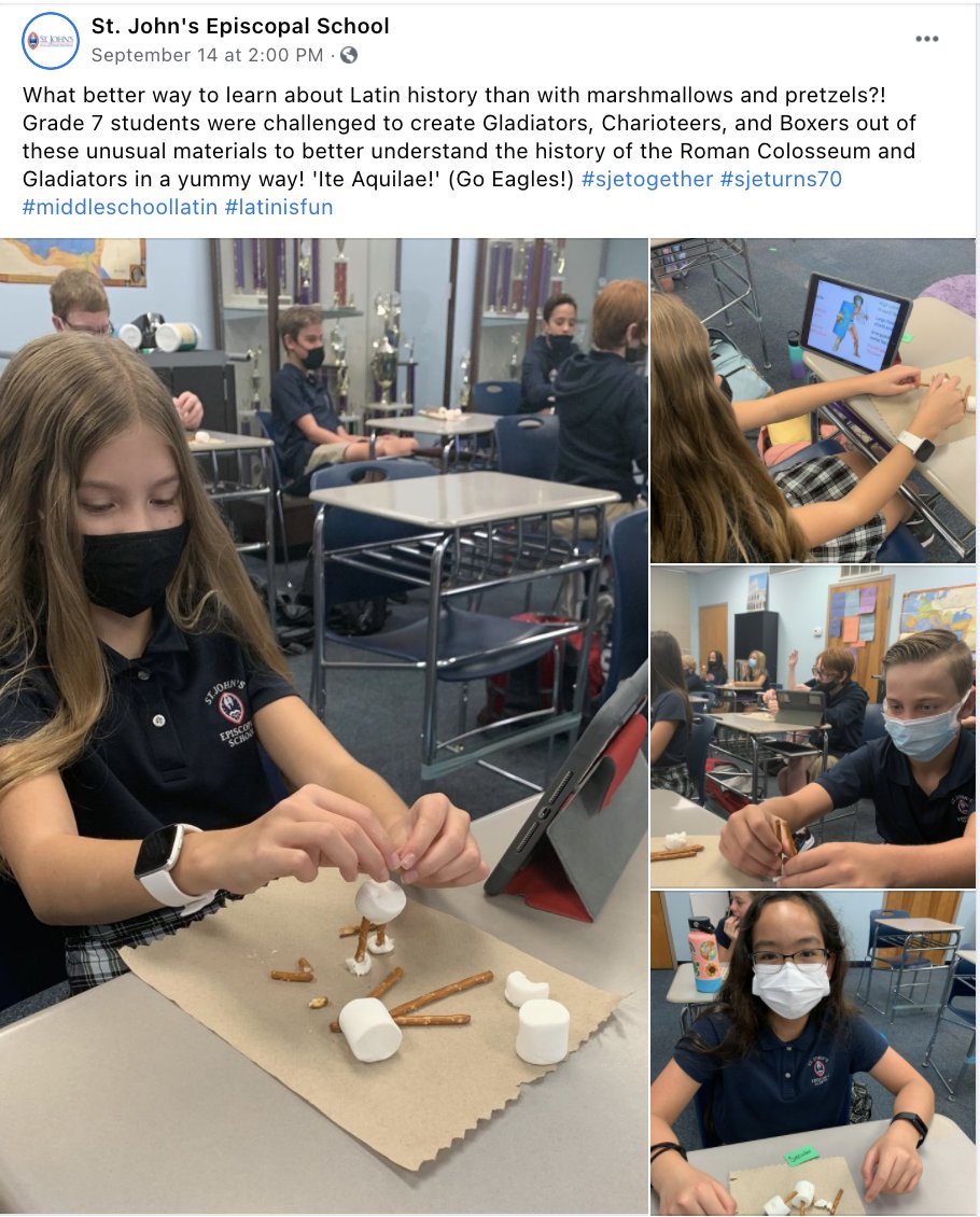 etclassics's tweet photo. Check out these middle school Gladiators from @EaglesSJE - they look yummy enough to eat!
#middleschoollatin #latinisfun https://t.co/QlOzdjVqTX
