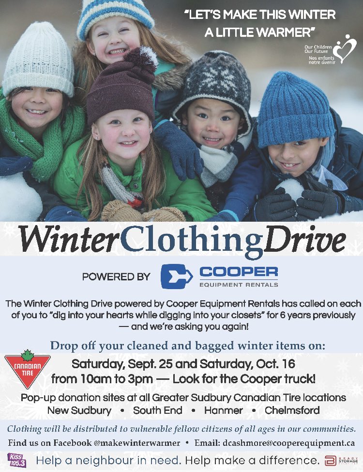 Winter Clothing Drive powered by Cooper (@clothing_by) on Twitter photo 
