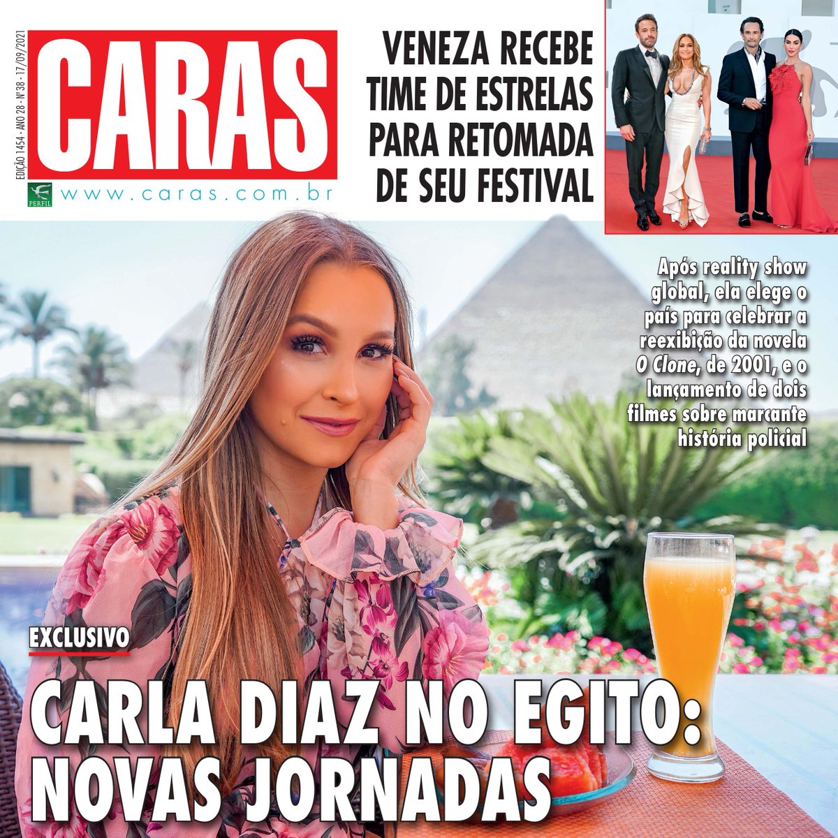 carasbrasil's tweet photo. Exclusivo na capa da revista CARAS desta semana: No Egito, @CarlaDiaz renova as energias após brilhar em reality global e celebra a reexibição de O Clone, de 2001, e o lançamento de dois filmes sobre marcante história policial. Sexta-feira nas bancas! https://t.co/0jDCAoSOvi