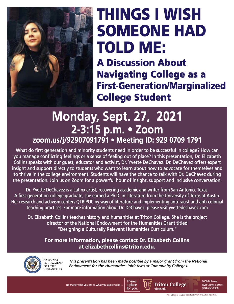 tritoncollege's tweet image. Gain the skills you need to be successful in your college career. #WeRTriton #TCItsAboutYou #FirstGenerationStudent #FirstGeneration #MinorityStudent #MinorityCollegeStudent #CommunityCollege #Chicagoland #ChicagoFirstGeneration