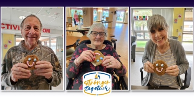 simcoecounty's tweet photo. These #SunsetManor Residents are all smiles for these sweet treats! Residents enjoyed tasty #SmileCookies during their monthly birthday party celebration. @TimHortons @TownCollingwood #simcoecounty #countyofsimcoe #mysimcoecounty #cookies #longtermcare #strongertogether https://t.co/vn5yGxLrEm