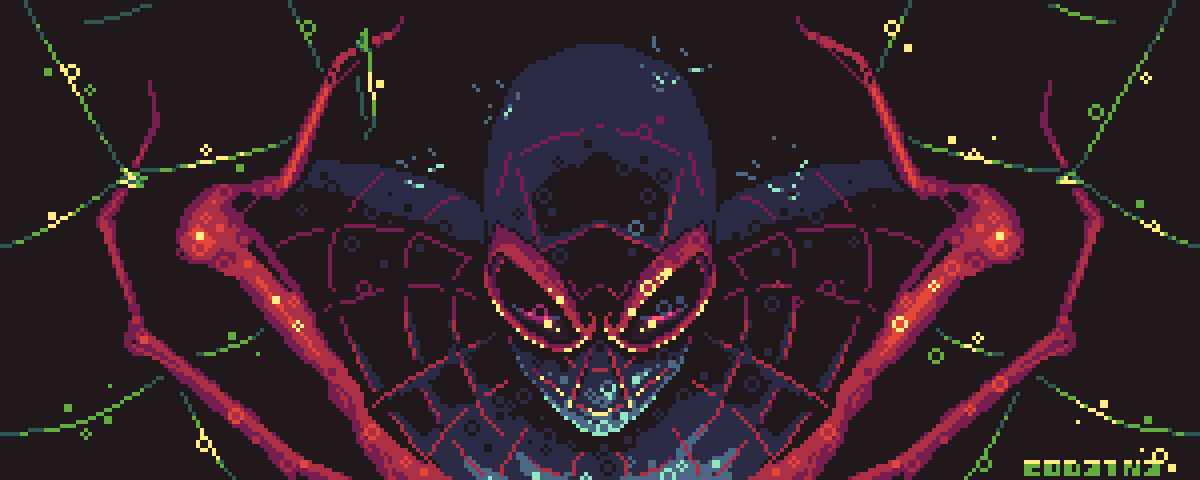 cod31n3's tweet image. --- SPIDERMAN ---

#aseprite #pixelart
#SpiderMan
#dotpict #ドット絵