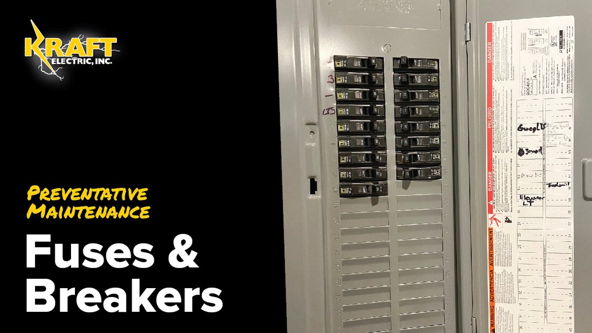 As your home ages it's good to take preventative care of your home. Call Kraft to come check your fuses and breakers! 📱(620) 662-1134