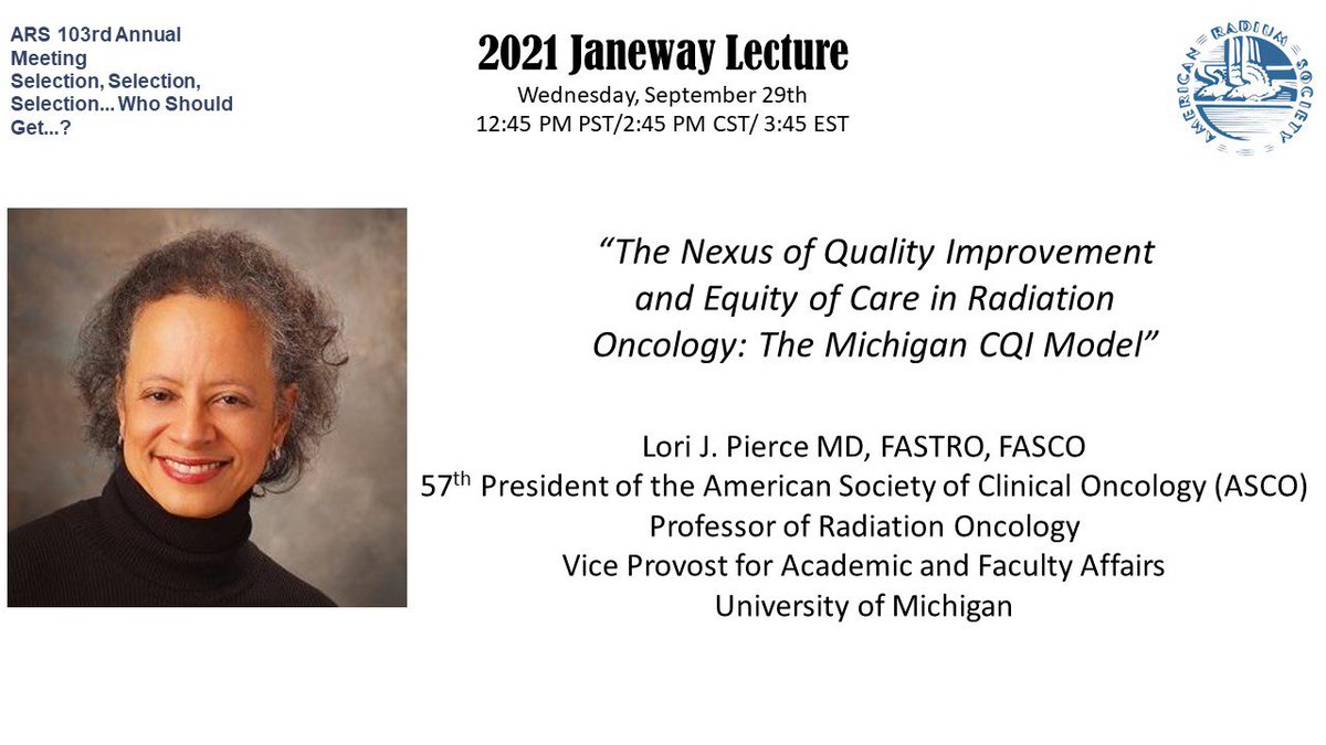 ChelseaPinnix's tweet photo. The @RadiumSociety is honored to award The Janeway Medal to @PierceLoriJ! Since 1933, ARS has sponsored a lecture in memory of Dr.Henry Janeway (1873-1921). Join us virtually at the ARS annual meeting for her talk! #shatterceilings #breakbarriers @sueyom https://t.co/ETfOCipDaB