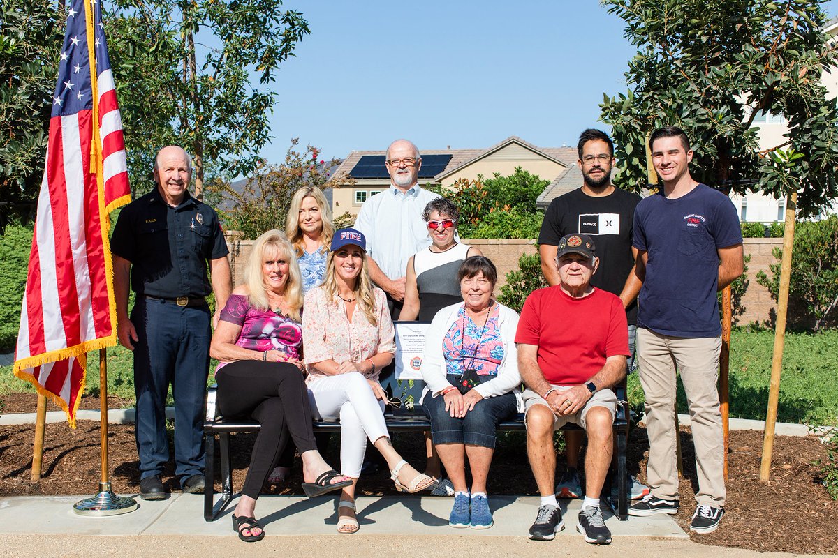 Today, community members from the Harmony Grove Home Owners Association dedicated a memorial garden in honor of Fire Captain Chris Mertz who worked at Fire Station 5 in Harmony Grove Village. Words can’t express  our gratitude for the communities thoughtfulness.
