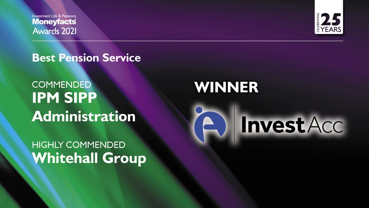FinanceAwards's tweet photo. π The results of the Best Pension Service category are:
Commended: IPM SIPP Administration
Highly Commended: @WhitehallGroup
And the winner isβ¦ @InvestAcc_UK! π π
#ILPAwards #25YearsofILP https://t.co/2Fad3GOPOn