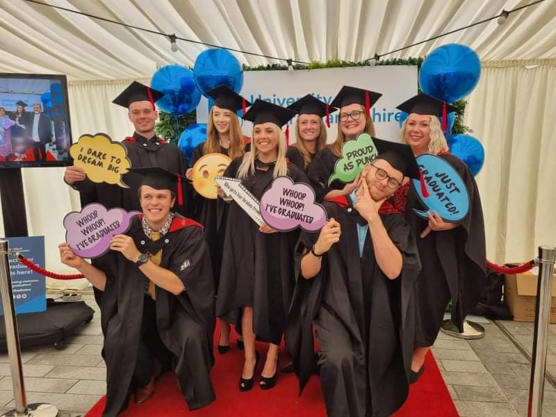 5 years, 3 degrees, and 3 graduations. BA(HONS) Sports Coaching (red), MSc Sports Coaching (grey), and PGCE in FE (black). It's been a fantastic journey and I'd like to thank everyone who has been a part of that journey! Hopefully I'll be back for one more to do my PHD.