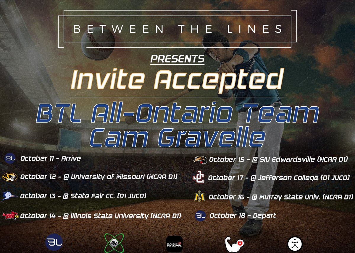 Congratulations to <a href="/GravelleCameron/">Cameron Gravelle</a> on accepting his invite to participate on the <a href="/BTLOntario/">Between The Lines Ontario</a> team in October!

betweenthelines.pro/allontario/exp…