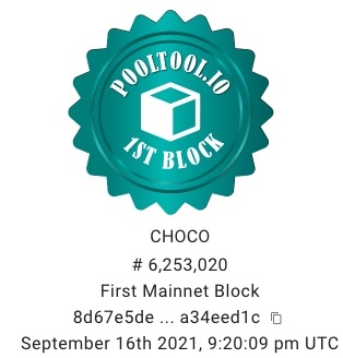 choco_stake's tweet image. 皆さまの支えのおかげでCHOCOプール🍫も1st Block生成に成功しました！🔥🔥

カルダノの発展に一つでもブロック生成を貢献できたことに感激しています😭😭

今後は一つのブロックにとどまらずプール管理を徹底して少しでも多くカルダノへの貢献と委任者様への還元を心掛けていきたいと思います！！🎁🎁