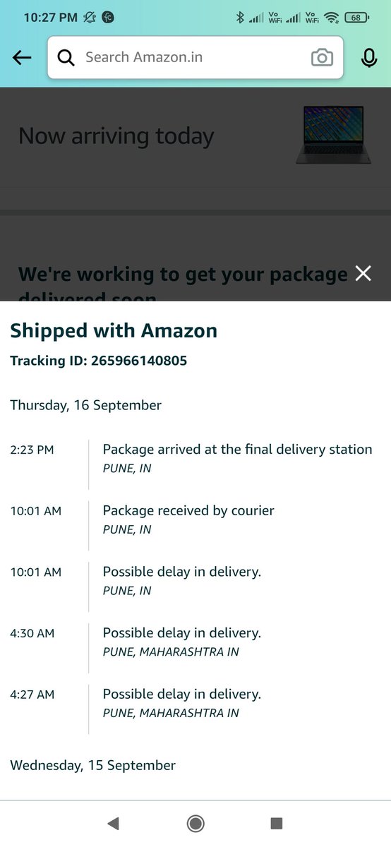 ketanp82's tweet photo. @AmazonHelp @amazonIN atleast show arriving tomorrow.....#Amazon https://t.co/QQCi9z2xCY