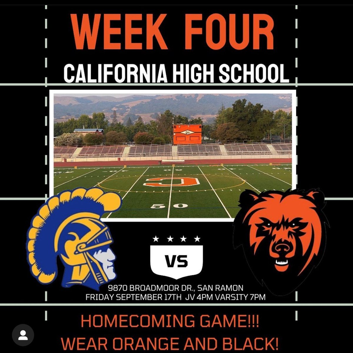 Come Support Cal High Football this Friday!