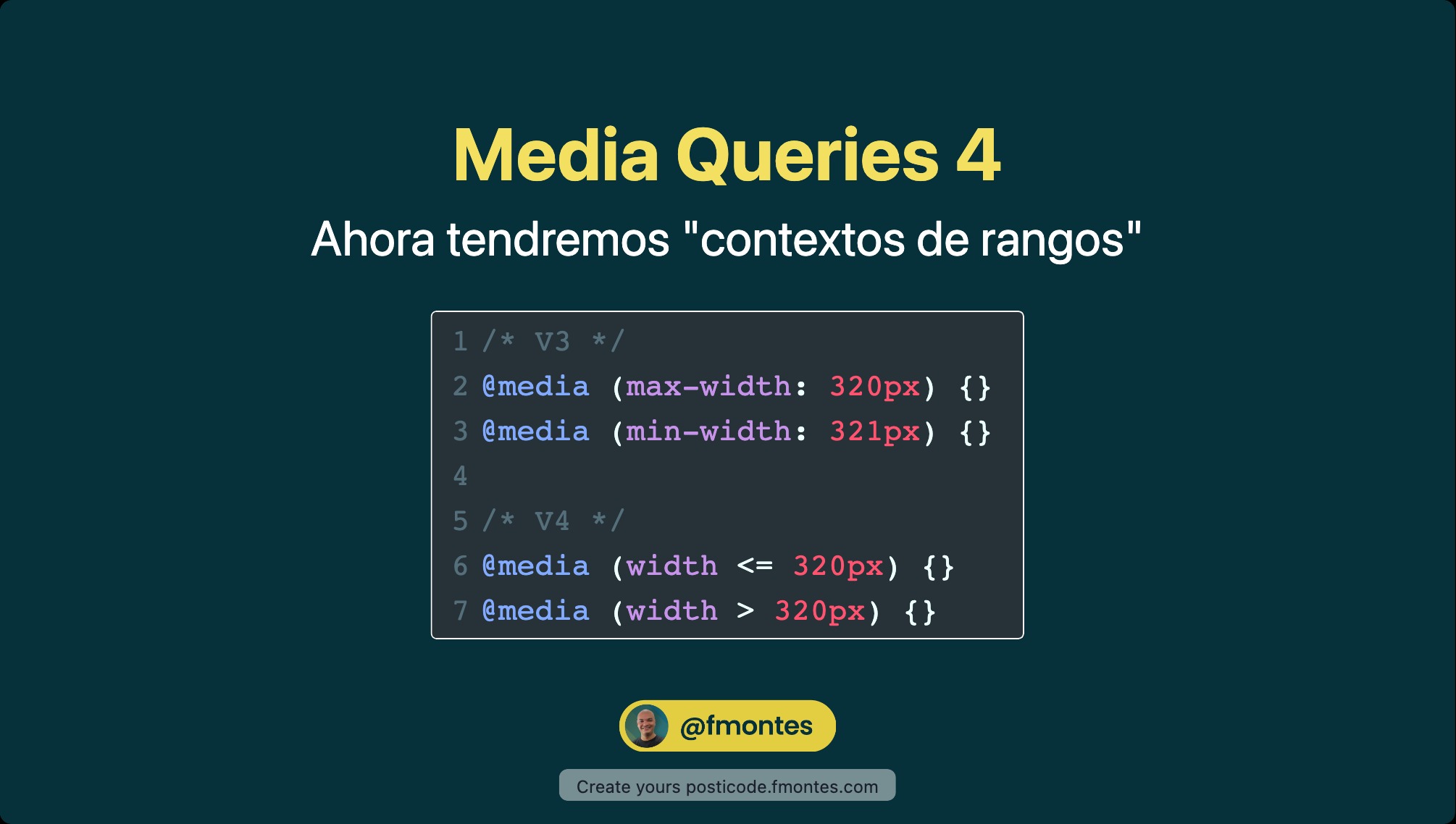 Disipación Organo hardware Freddy Montes on Twitter: "🚨 LO QUE SE VIENE EN #CSS Los media queries level 4 que traen "contextos de rangos" que te permiten escribir media queries que se ven más "como Disipación Organo hardware Freddy Montes on Twitter: "🚨 LO QUE SE VIENE EN #CSS Los media queries level 4 que traen "contextos de rangos" que te permiten escribir media queries que se ven más "como