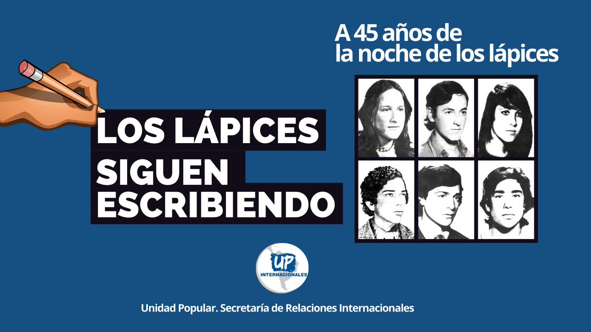 JulioDFuentes's tweet photo. Un día como hoy ocurrió uno de los hechos más atroces de nuestra historia y que reflejó la crueldad y brutalidad de lo que fue la última dictadura militar en la Argentina. Seguimos exigiendo memoria, verdad y justicia. 45 años después, los lápices siguen escribiendo. https://t.co/kWjrKRtA0u