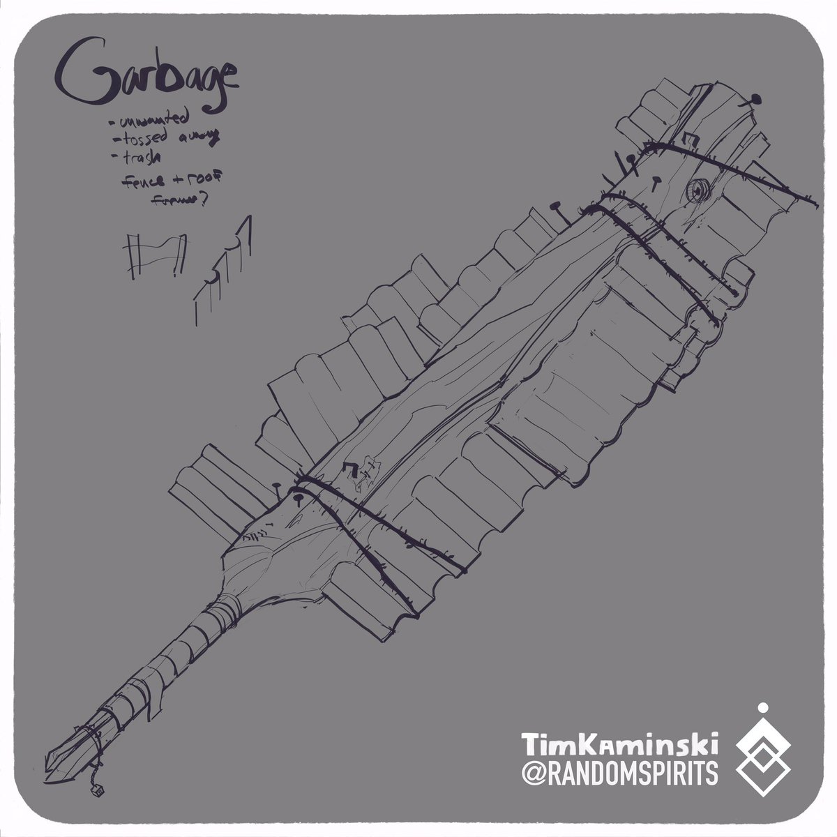 Swordtember day 16
Prompt Garbage

🌟 Roofers' Revenge 🌟 

"The locals tell a tale of two brothers who saved their village from an unsightly infestation of infuriating proportions. They had triumphed with nothing more than their tools that day." 