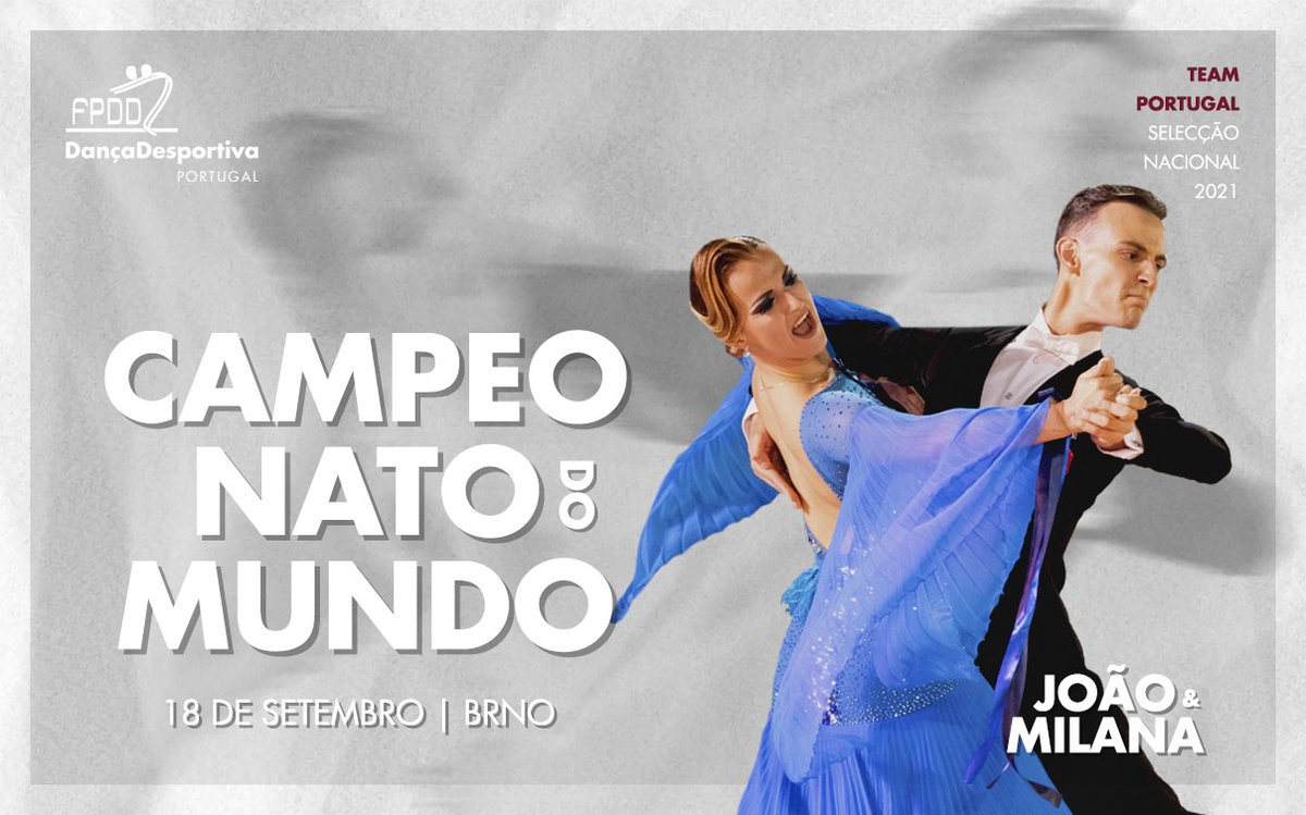 fpdd_oficial's tweet photo. Realiza-se no próximo dia, 18 de Setembro de 2021, em Brno, República Checa, o Campeonato do Mundo, WDSF World Championship Standard Adult.

Nomeado pela FPDD, o par Joao Relha e Milana Chekanova, são um dos pares que irá representar Portugal neste importante evento desportivo. https://t.co/DZacuS2fep