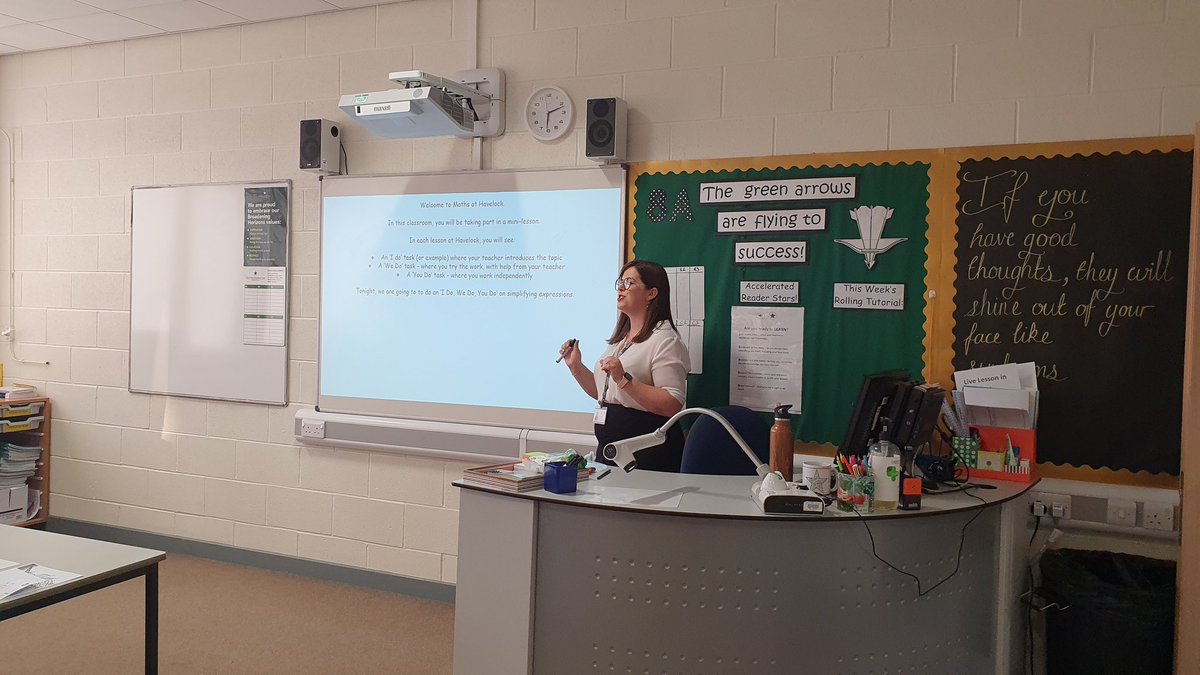 Havelock_Maths's tweet photo. Pop along to Illustrious house base and try out @MrsBellMaths Maths lesson on simplifying expressions. Well done to everyone who has already got involved! @HavelockAcademy #TeamHavelock #WeAreDRET https://t.co/x4nuG0YBUW