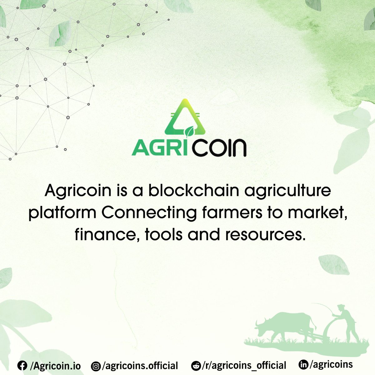 ITzooneKalyan's tweet photo. Agricoin could be the game changer for Farmers &amp; Agriculture sector. Follow me on twitter for more updates on agricoin. 

#agricoin #agriculture #farmers #farming #Blockchain #bitcoin #crypto #Cryptocurency https://t.co/kKKMMXYuk2