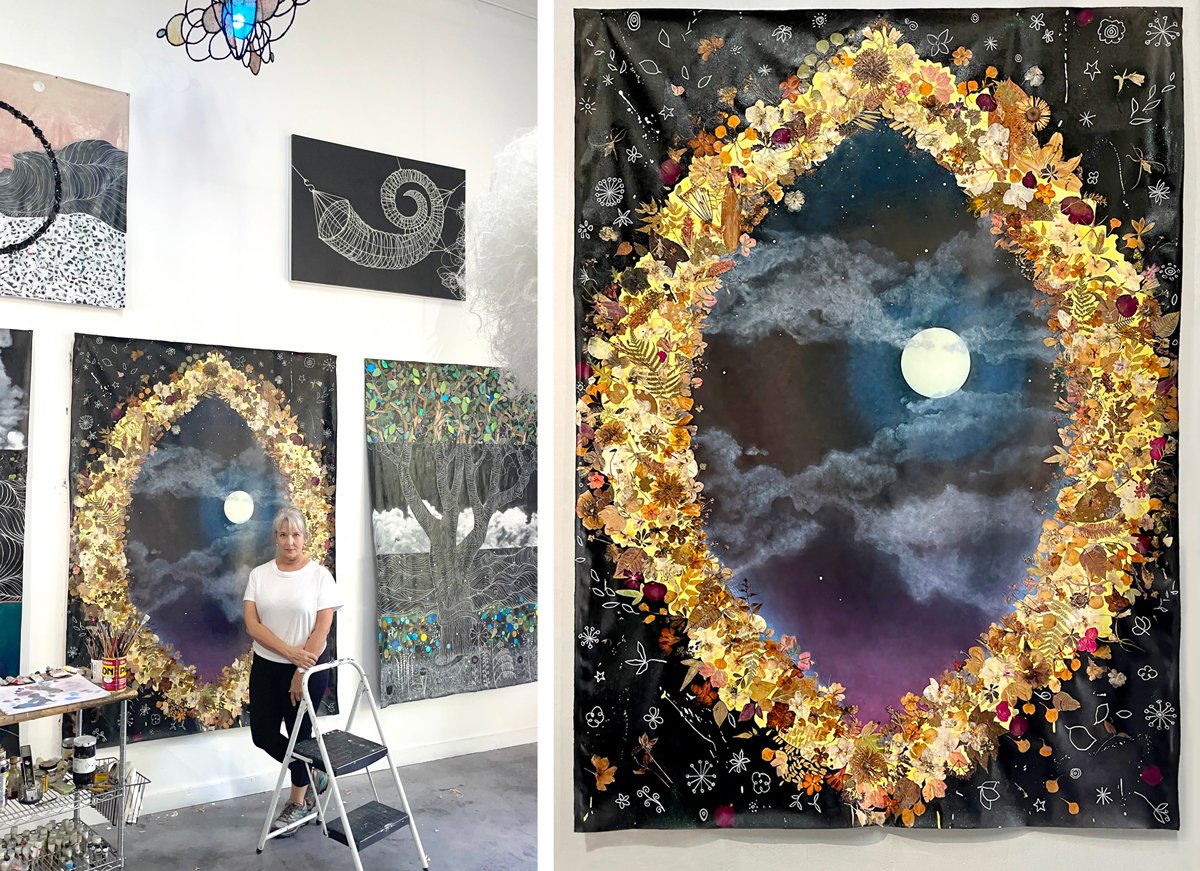 In the studio - new work for upcoming solo <a href="/MOASdaytona/">MOAS Daytona Beach</a> Museum of Arts &amp; Sciences 01/29/22