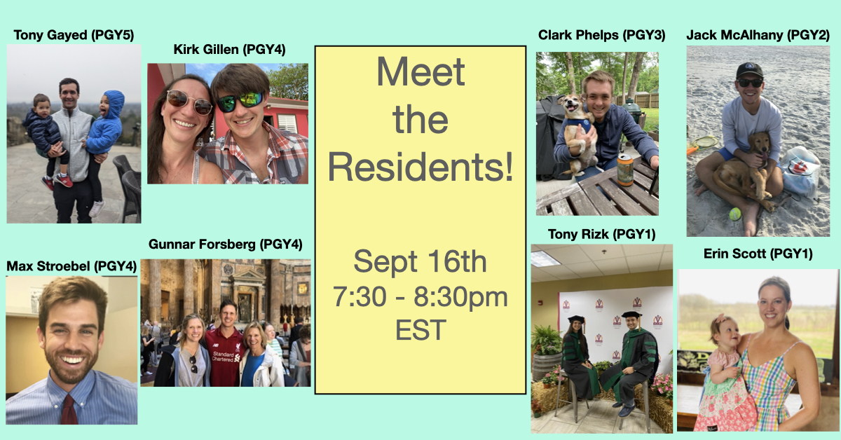 MUSC Interventional (@muscvir) on Twitter photo 🗣️ Resident Lineup 🚨 This is a reminder to join us for our virtual meet and greet to meet our amazing residents. Tonight, Sept 16th, 7:30-8:30pm EST. Find us using this link and join when the time comes! ow.ly/Dccl50G5H20 #radiology #IR #residency <a href="/muscradres/">MUSC Radiology Residency</a> @muschealth 🗣️ Resident Lineup 🚨 This is a reminder to join us for our virtual meet and greet to meet our amazing residents. Tonight, Sept 16th, 7:30-8:30pm EST. Find us using this link and join when the time comes! ow.ly/Dccl50G5H20 #radiology #IR #residency <a href="/muscradres/">MUSC Radiology Residency</a> @muschealth