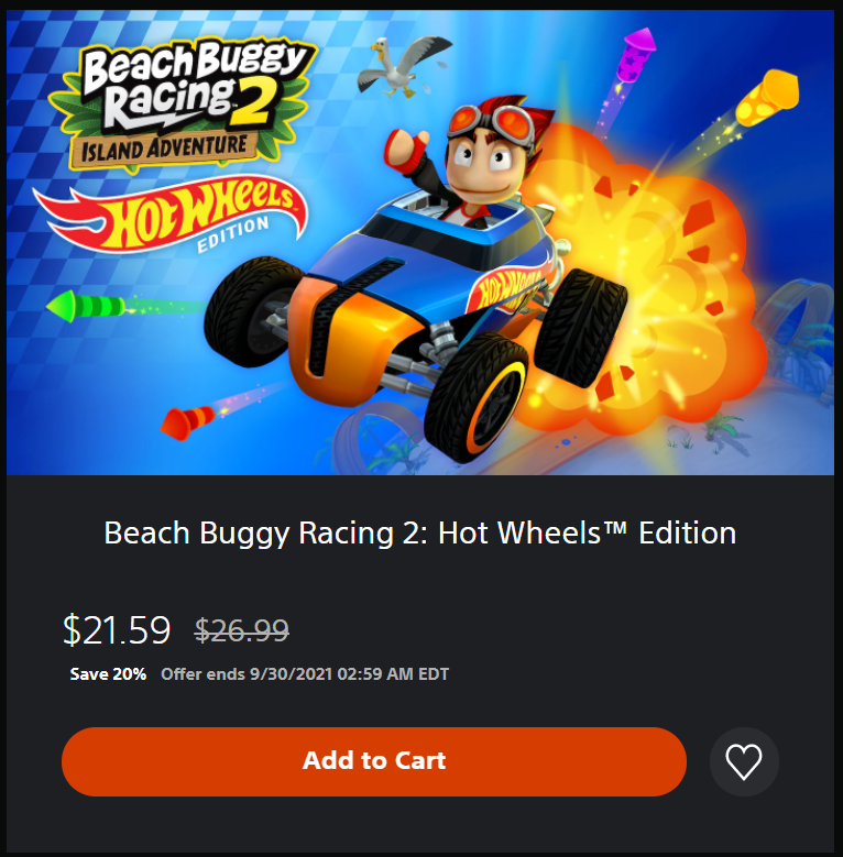 Perseus Kvinde newness Vector Unit on Twitter: "If you were waiting for the #PlayStation Beach  Buggy Racing 2: Island Adventure Hot Wheels™ Edition / Hot Wheels™ Booster  Pack to go on sale, get it now