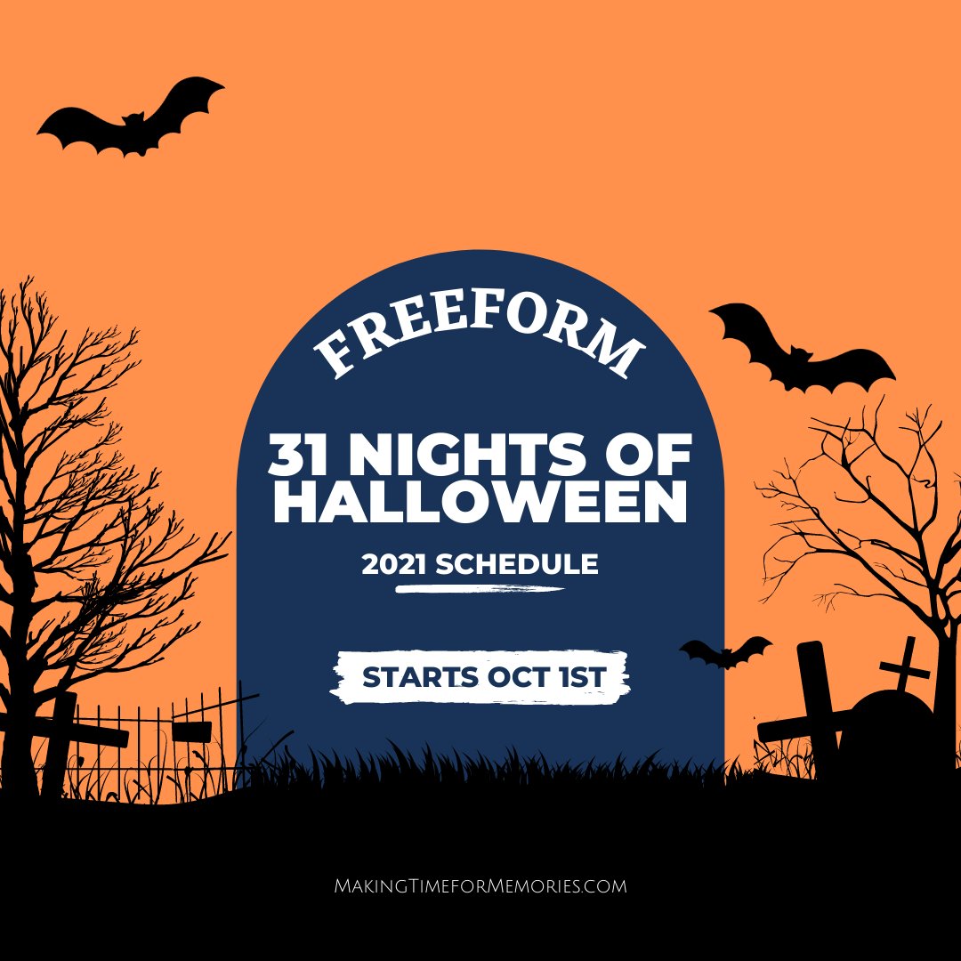ImMakingTime's tweet photo. Take a look at Freeform's "31 Nights of Halloween" movie lineup for 2021 and start planning your Halloween movie watch parties!
#HalloweenMovieNight #Freeform31NightsofHalloween
👻➡️ https://t.co/3Fz4V2LgdW https://t.co/7CApNlvAAT