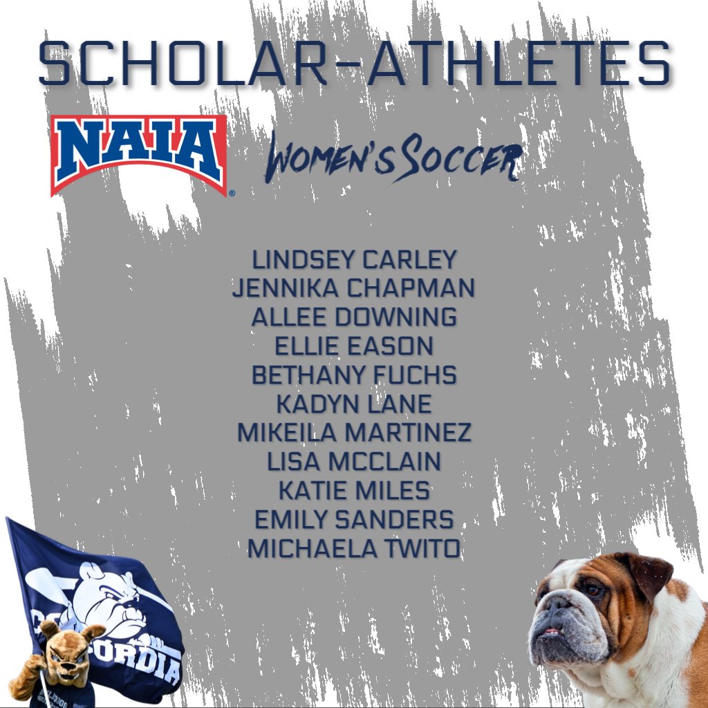 Concordia Bulldogs (@cunebulldogs) on Twitter photo β 2020-21 NAIA Scholar-Athletes β
β½ GPAC tournament champion <a href="/CUNEWSoccer/">CUNE Women's Soccer</a> had a BIG year on and off the field. Congrats to the award winners! β 2020-21 NAIA Scholar-Athletes β
β½ GPAC tournament champion <a href="/CUNEWSoccer/">CUNE Women's Soccer</a> had a BIG year on and off the field. Congrats to the award winners!
