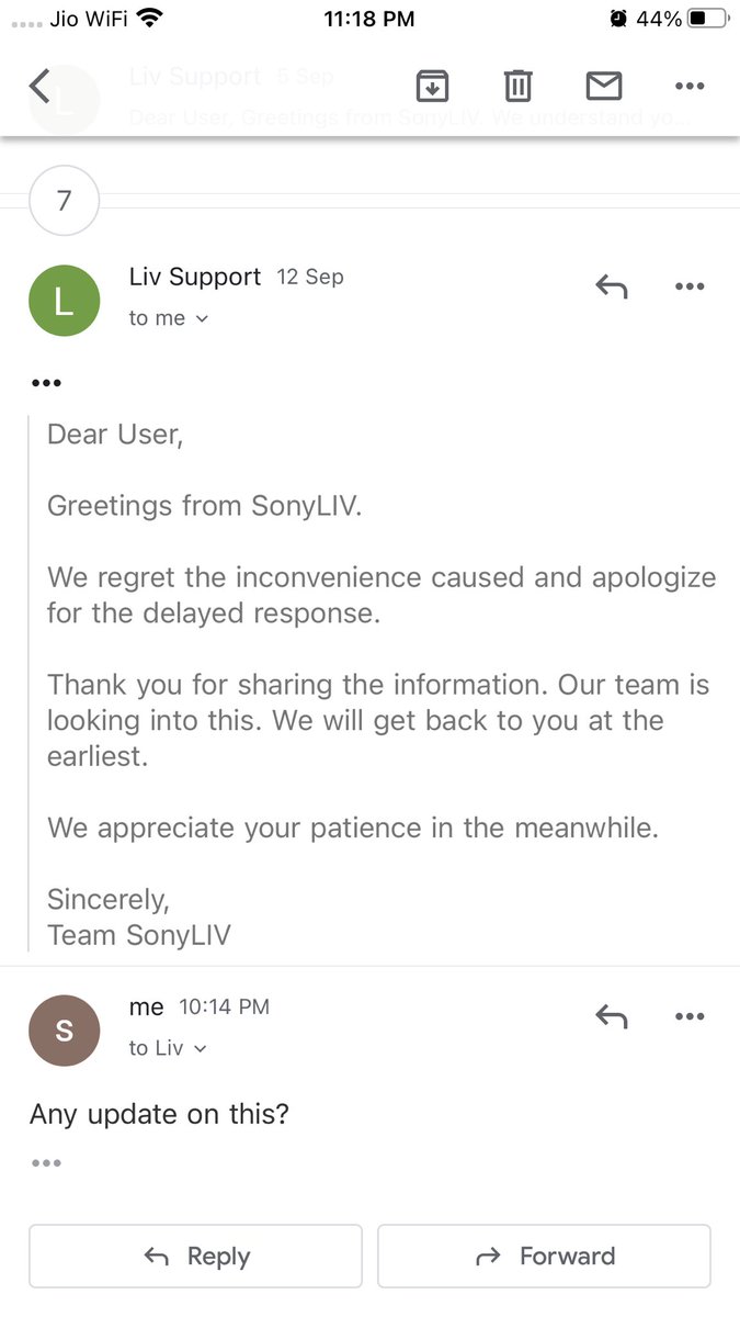 BrarAnkur's tweet photo. @SonyLIVHelps This is the email you guys have sent me??
Does this helps?
I want resolution not fake promises. https://t.co/93Z3IAYYdL