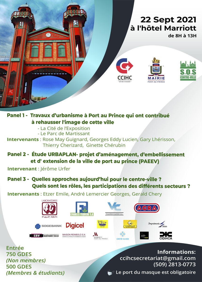 CCIHC1's tweet photo. Revitaliser le Centre Commercial & Historique de Port-au-Prince.
#CCIHC #PortauPrince #RSE #ResponsabilitéSociale #sustainability
PLUS QUE 3 JOURS POUR SOUMETTRE L'APPLICATION ÉTUDIANT POUR LA BOURSE FOKAL D'ENTRÉE GRATUITE: https://t.co/WIZx1nLakf https://t.co/wG41eE5FWl
