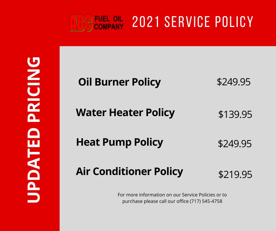 Check out our updated pricing! Emergency repair, parts coverage, and preventative maintenance all for one low annual cost.