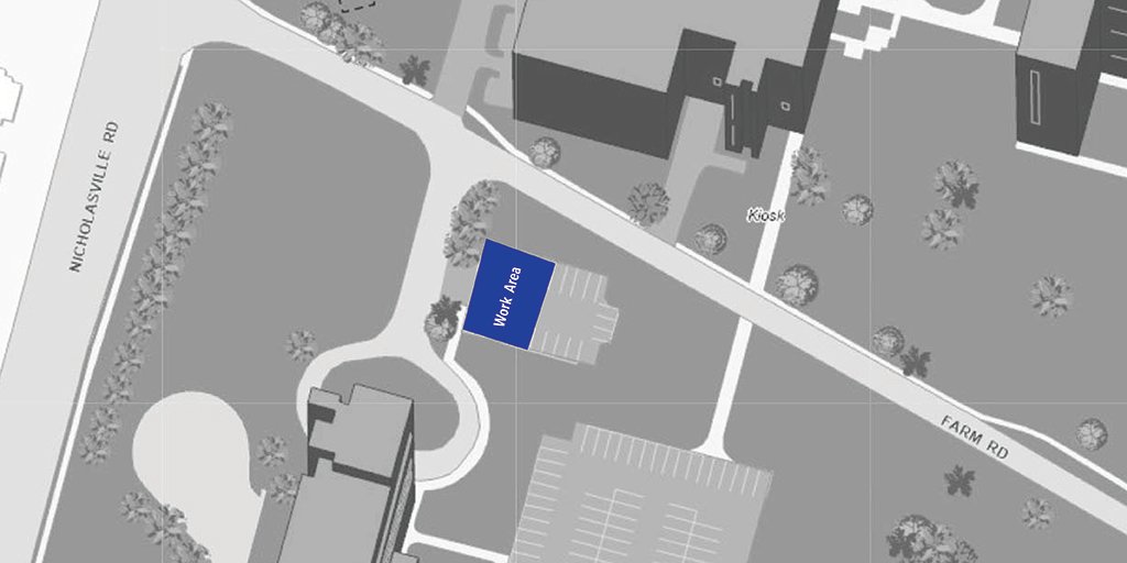 UKParking's tweet image. 12+ employee spaces in the small Gluck Lot will be unavailable starting Monday to allow access to an electrical duct bank in the lot. Work is expected to be completed by Oct. 2. Traffic in the area may also be impacted. Affected permit holders may park in the Orange (EK) lot.