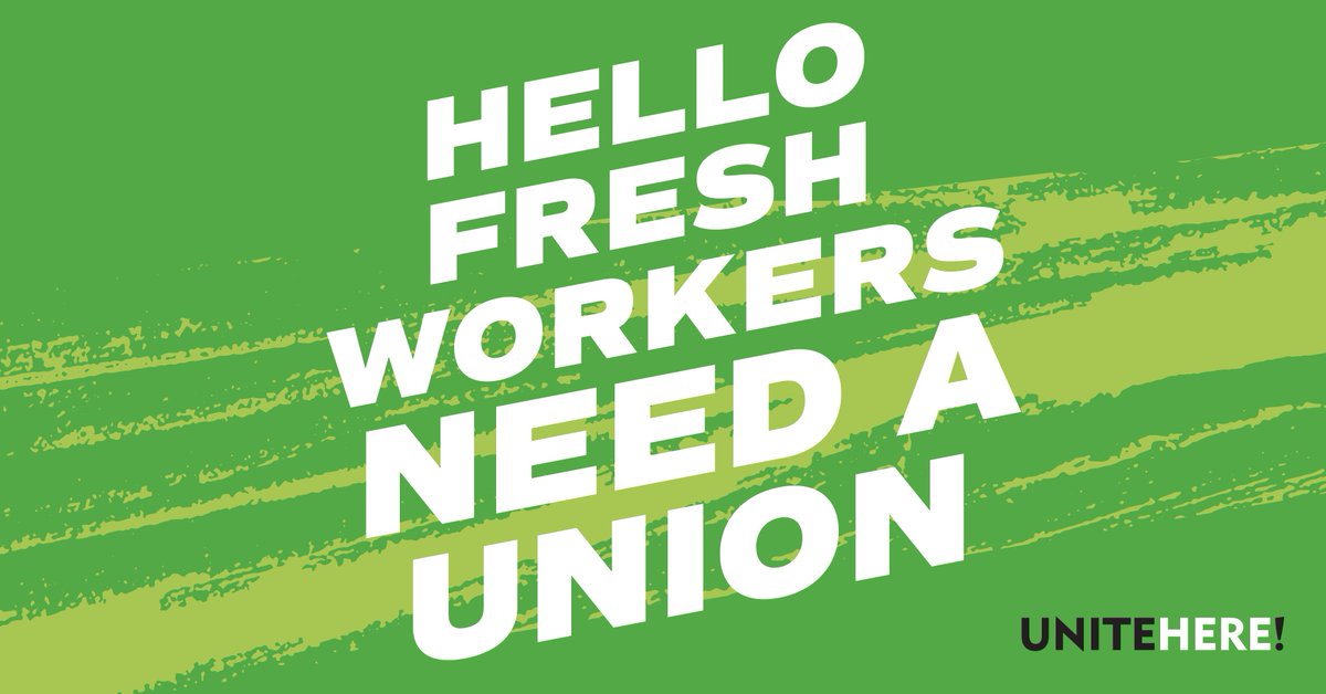 unitehere's tweet photo. 🚨 NEW ORGANIZING ALERT 🚨

Workers @HelloFresh are organizing with UNITE HERE!

It's time for safety and respect at meal kit factories. 

It's time for change. 

It's time to join together in UNION.

#HelloFresh https://t.co/rHxPPTmpOj