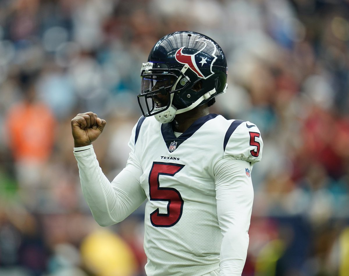 Tyrod Taylor’s perseverance 🙏

🔘 2011-14 - BAL
QB2

🔘 2015-17 - BUF
QB1, Pro Bowl, benched for Nathan Peterman, still led Bills to first playoffs since '99

🔘 2018 - CLE
QB1, benched for Baker

🔘 2019-20 - LAC
Team doctor punctures his lung

🔘 2021 - HOU
QB1, wins debut