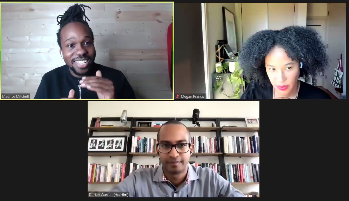 I learned SO MUCH listening to @meganfrancis @MauriceWFP @dorianwarren talk about #MovementCapture. Thank you for your insight, knowledge, and experience in the work towards true systemic change and justice! A HUGE inspiration and motivation to continue the much needed work!!