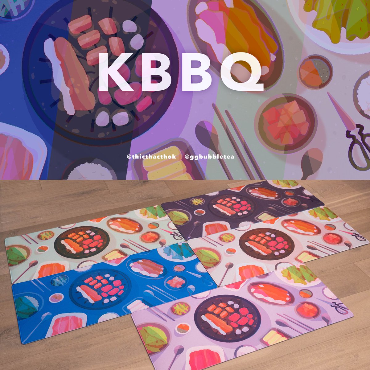 keygem_store's tweet image. Are you hungry and want some delicious food? What about an original KBBQ? The KBBQ Deskmat GB is currently live! 🍛🥗🍖 #mechanicalkeyboard #mechanicalkeyboards #deskmatdesign