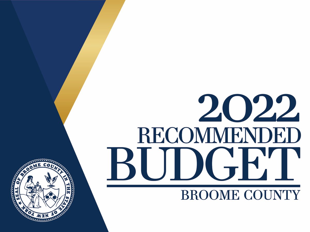Today I present my proposed 2022 Broome County Budget at 5:00pm. Watch it live here: facebook.com/CountyExecJaso…