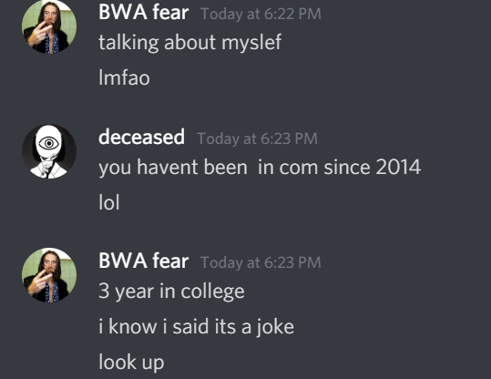 wehatelarps's tweet photo. @underthefear_ Larped being around since 2014 then claimed to of been chanchan before quickly denying it after otto and chanchan was added to the groupchat https://t.co/VdnzrKiNPz