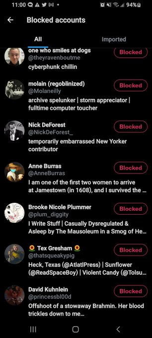 everyone my ex blocked (unblocked now duh) https://t.co/J6Ny6udkxP