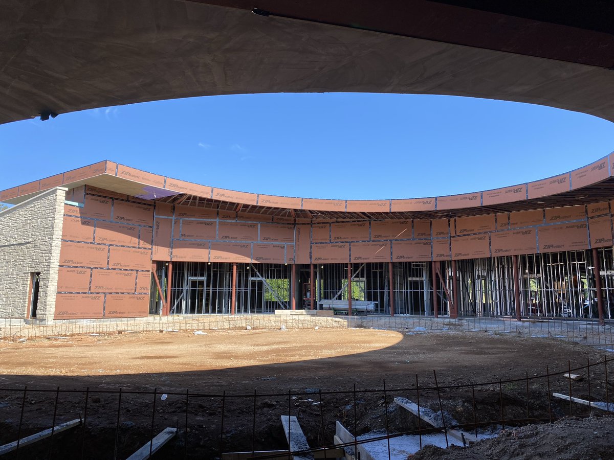 A courtyard view of the Springfield Public Schools Agricultural Magnet School, Darr Agricultural Center.